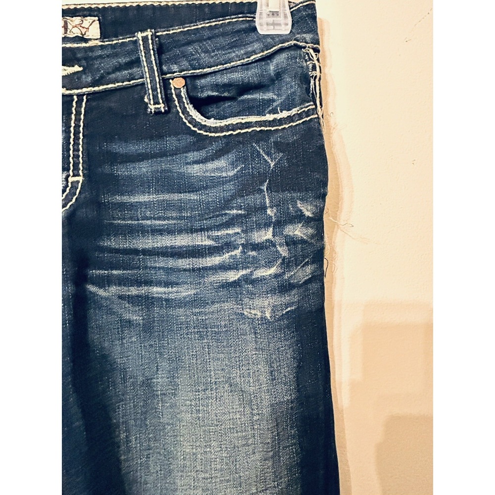 Womens BKE Buckle Madison Skinny Straight Stretch Blue Jeans 30X33 - Picture 6 of 10